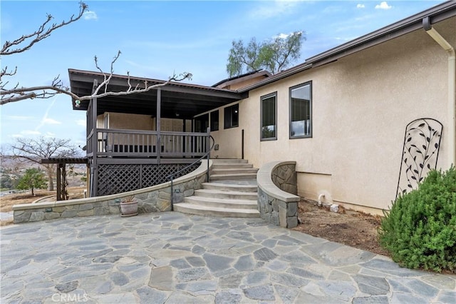 exterior space with a patio