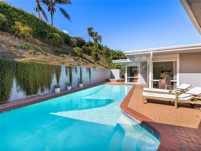 view of pool featuring a patio area