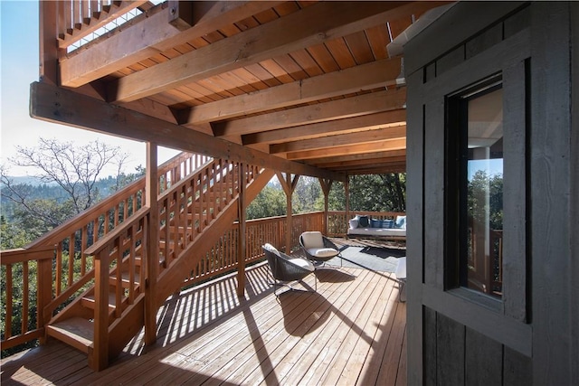 view of wooden terrace
