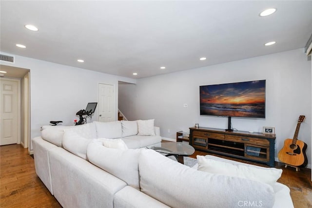 living room featuring hardwood / wood-style floors