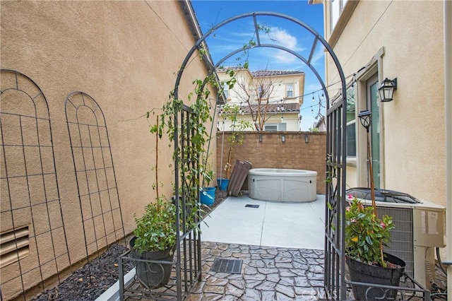 view of patio featuring cooling unit