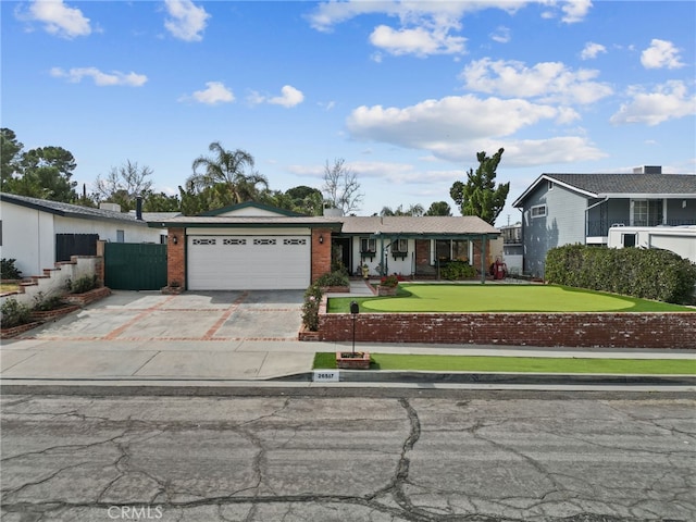 view of single story home