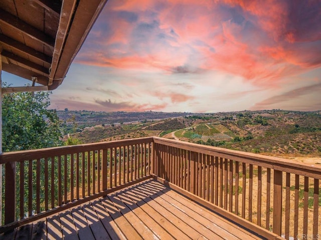 view of deck at dusk