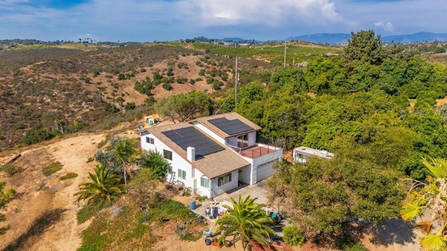 aerial view featuring a mountain view