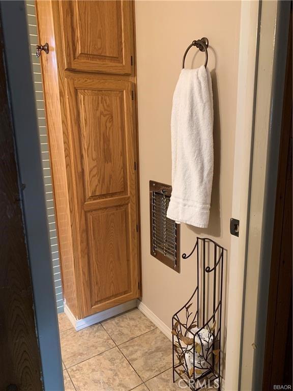 bathroom with tile patterned flooring