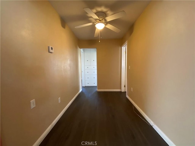 hall featuring dark hardwood / wood-style flooring