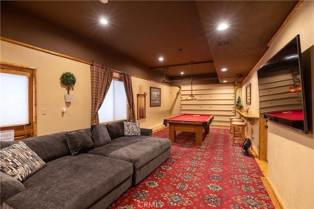 42848 Eagle Flight Pl, Big Bear Lake, CA 92315 - game room featuring carpet and pool table