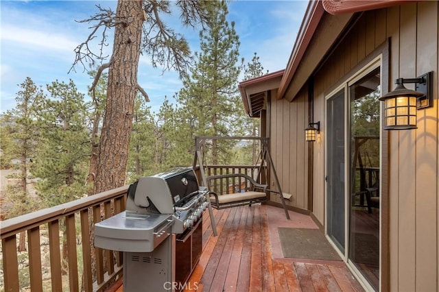 42848 Eagle Flight Pl, Big Bear Lake, CA 92315 - wooden terrace with area for grilling