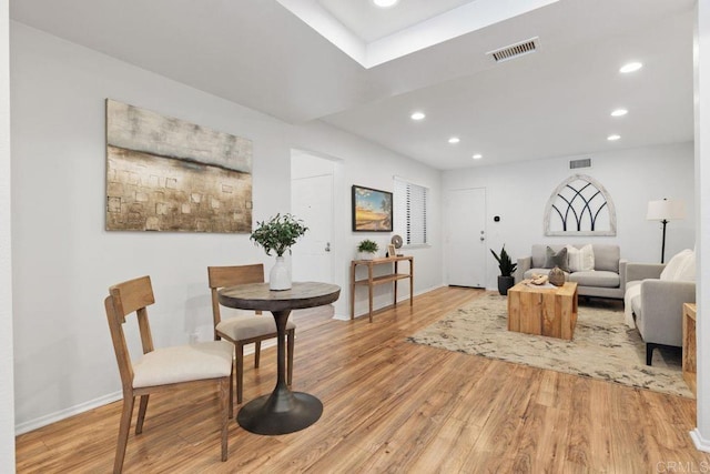 interior space featuring light wood-type flooring