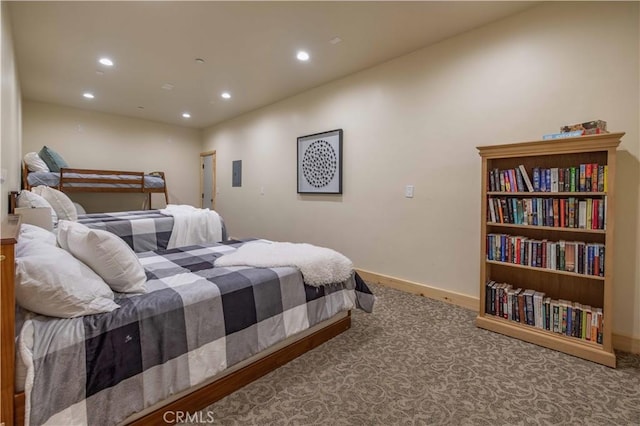 43625 Wolf Rd, Big Bear Lake, CA 92315 - bedroom featuring electric panel and carpet flooring