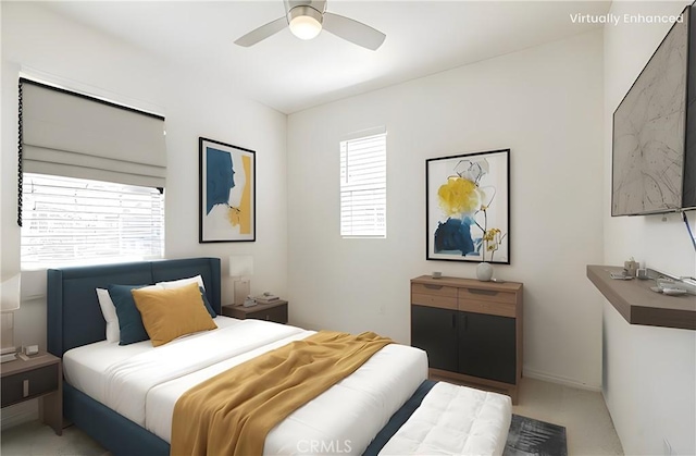 22059 Barrington Way, Saugus, CA 91350 - bedroom with multiple windows and a ceiling fan