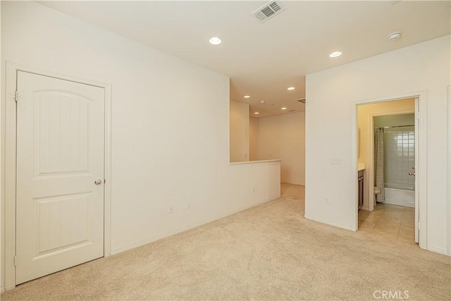 22059 Barrington Way, Saugus, CA 91350 - empty room featuring light carpet, recessed lighting, and a smoke detector