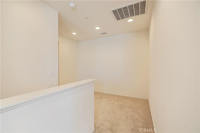 22059 Barrington Way, Saugus, CA 91350 - hallway with recessed lighting and light colored carpet