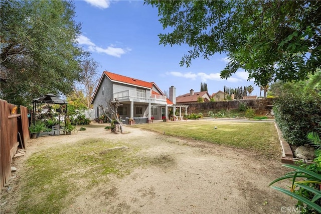 view of yard featuring a gazebo