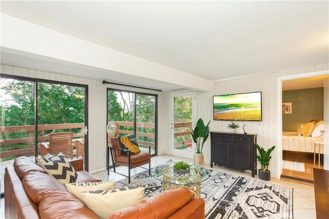 579 E Victoria Ct, Lake Arrowhead, CA 92352 - living area featuring light tile patterned floors