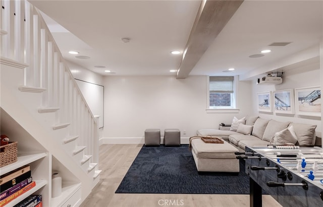 interior space featuring light wood-type flooring