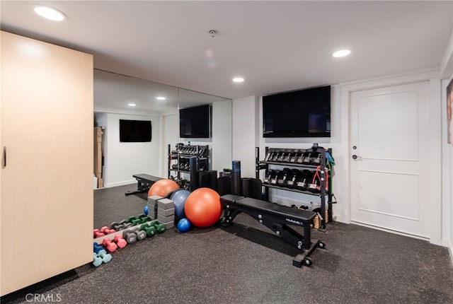 view of exercise room