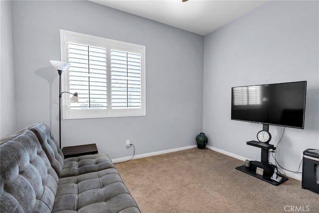 view of carpeted living room