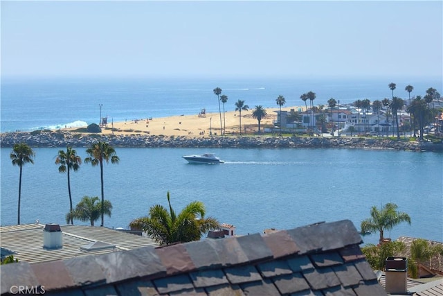 property view of water with a view of the beach