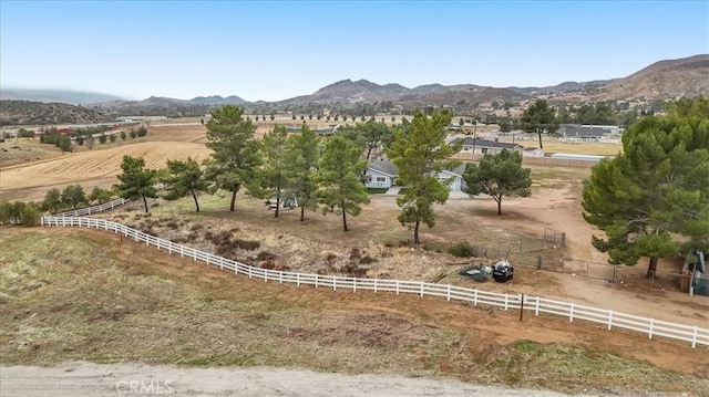 property view of mountains with a rural view