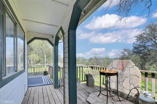 view of wooden deck