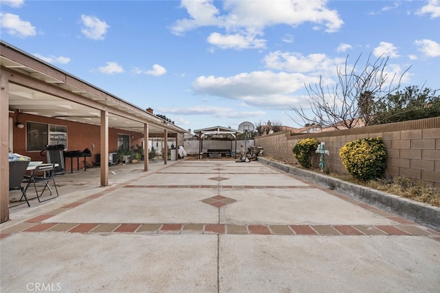 view of patio with a gazebo