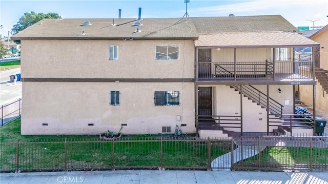 exterior space with a balcony