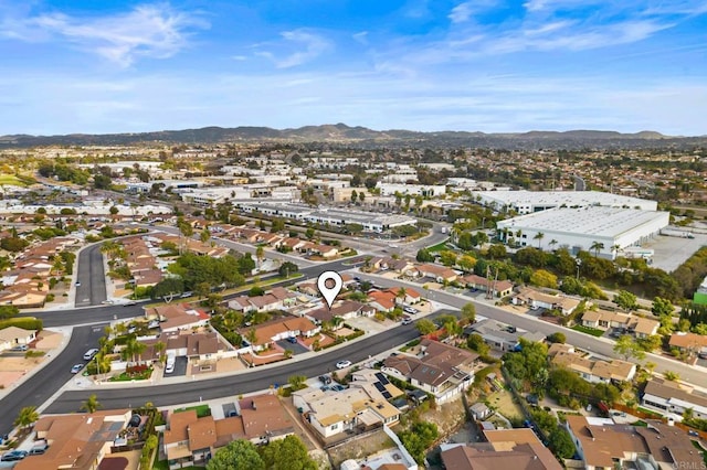 bird's eye view featuring a mountain view