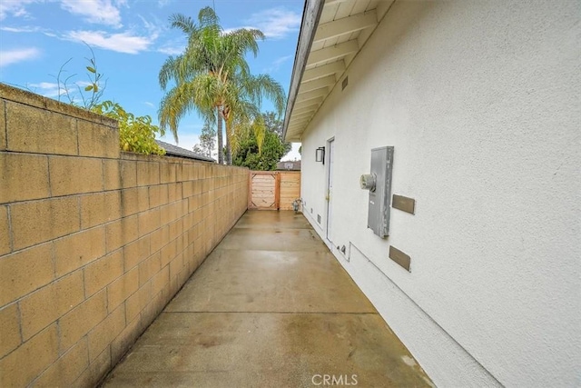 view of home's exterior with a patio area