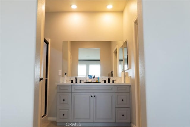 bathroom featuring vanity