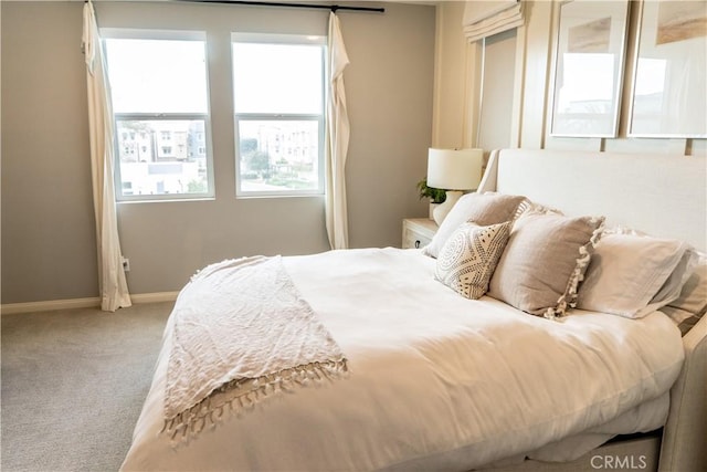 bedroom with carpet floors