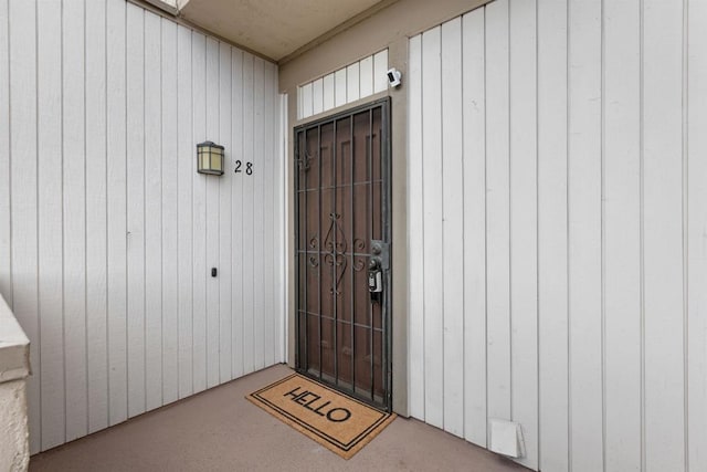 view of doorway to property