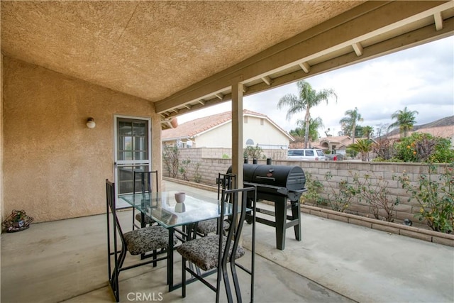 2869 Maple Dr, Hemet, CA 92545 - view of patio with fence and area for grilling