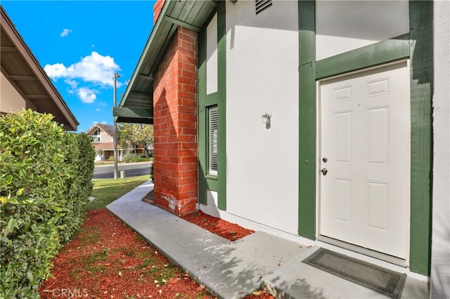 view of doorway to property