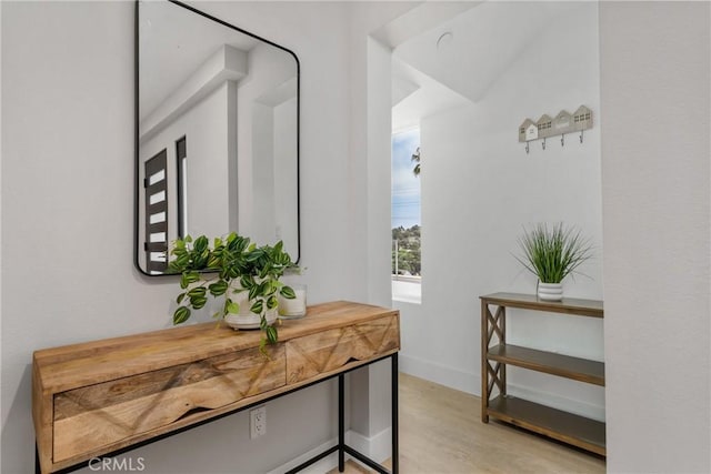 hallway featuring light hardwood / wood-style flooring