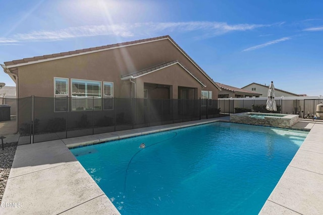 14706 Pemberley Passage Ave, Bakersfield, CA 93311 - view of swimming pool with an in ground hot tub and a patio area