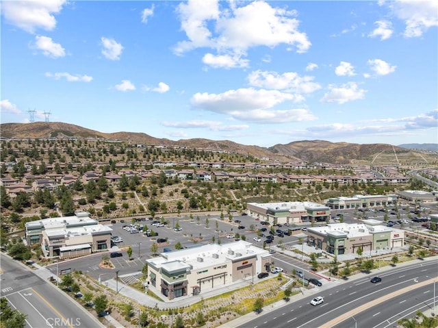 aerial view featuring a mountain view