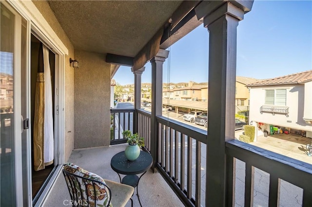 balcony featuring a residential view