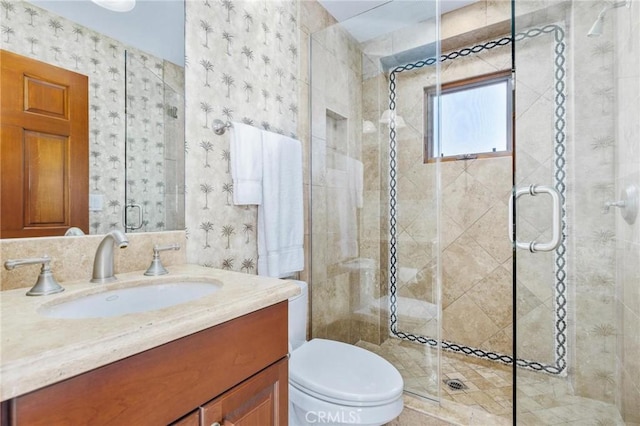 212 John St, Manhattan Beach, CA 90266 - bathroom with toilet, vanity, and a stall shower