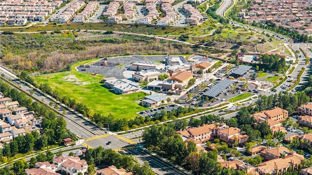 aerial view with a residential view