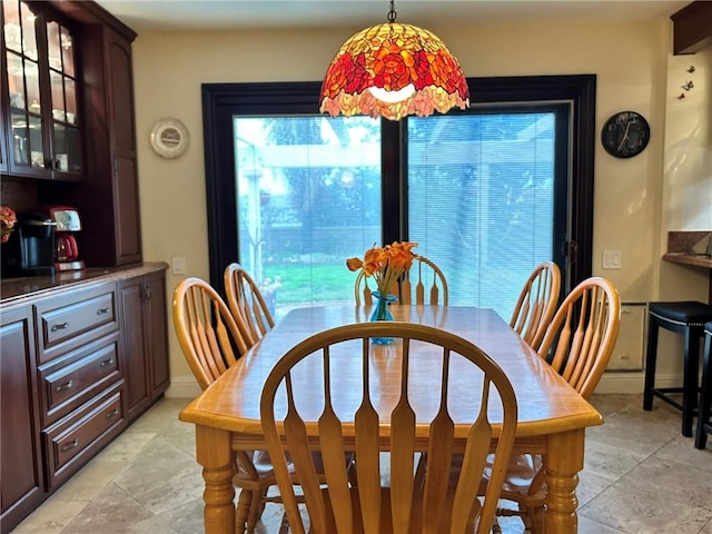 view of dining area