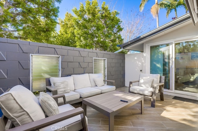 view of patio / terrace with outdoor lounge area