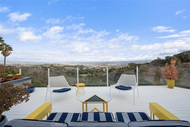 view of patio / terrace featuring a wooden deck