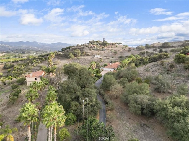 exterior space with a mountain view