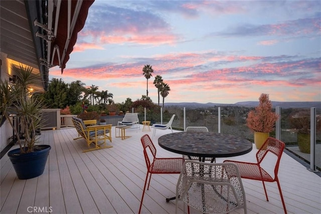 view of deck at dusk