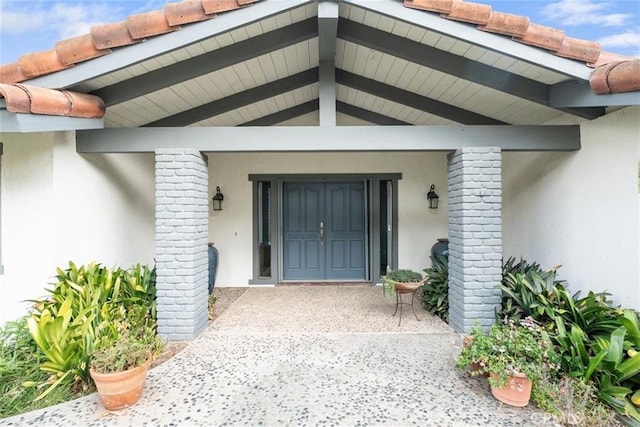 view of doorway to property