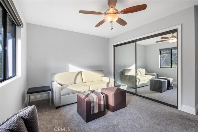 view of carpeted living room