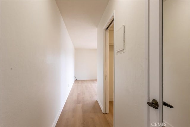 hall featuring light hardwood / wood-style floors