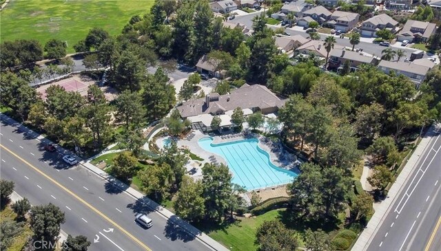 drone / aerial view featuring a residential view