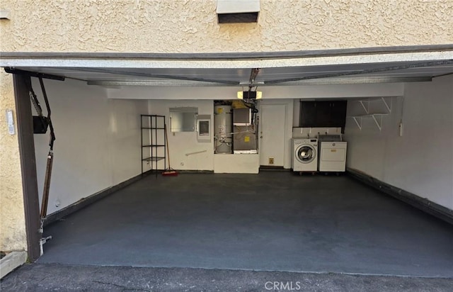 garage featuring separate washer and dryer